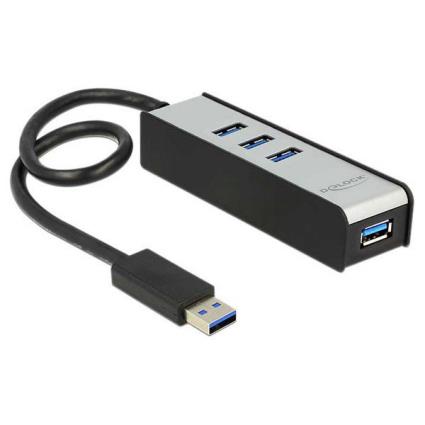 Hub USB A 3.0 4 Portas (Preto) - 