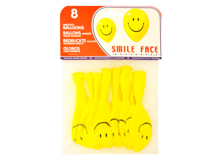 Balões Cara Sorridente (8 Unidades)