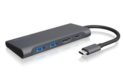 Hub USB C - 2x USB A / HDMI / USB C (Preto) - 