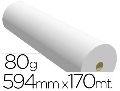 Papel Reprografia  p/ Planos 80 Gr. 594 mm X 170 Mt