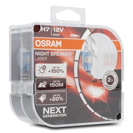 Lâmpada para Automóveis  Night Breaker Laser H7 12V 55W
