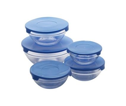 Conjunto de Lancheiras  Azul Vidro (5 pcs)