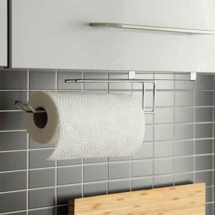 Suporte para Rolos de Papel de Cozinha Cromado (18 x 10 x 35 cm)