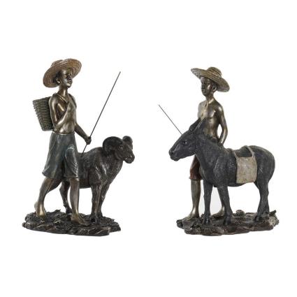 Figura Decorativa  Resina (2 pcs) (25 x 14 x 31 cm)