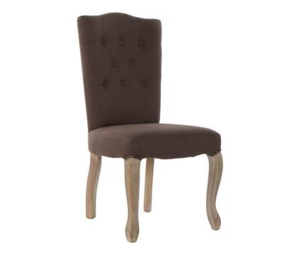 Cadeira  Castanho Linho Madeira da borracha (52 x 49 x 101 cm)