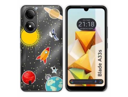 Capa de Silicone para Desenhos Espaciais de Design Zte Blade A33S
