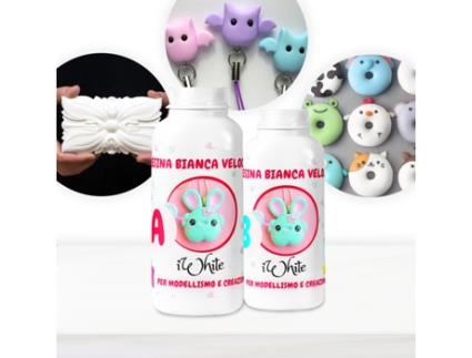 Iwhite Resina de Poliuretano de Cura Rápida Desmoldagem em 10 Minutos ! 1 kg RESIN PRO