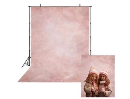 Fundo 3X2M para Estúdio Fotografia Tecido Rosa FABRIC