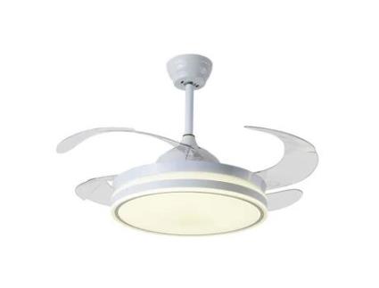 Ventoinha de Tecto Asgard Maxi Branca 4 Palas Retráteis 72W Led 300040006000K Alt.35Xd.120/50Cm FERRIMEX