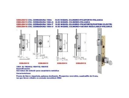 Cvl cerradura 1964-v   -0-20 niquel cilindro+vaiven regu+palanca