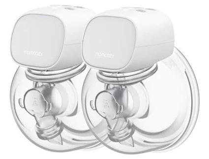 Bomba tira leite dupla vestível Momcozy S9 Pro, bomba tira leite elétrica mãos livres, 2 modos e 9 níveis 24 mm cinza