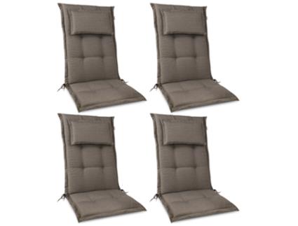 Highlux Hl Cadeira Alta 120X52X7Cm Taupe 4 Peças B BEAUTISSU