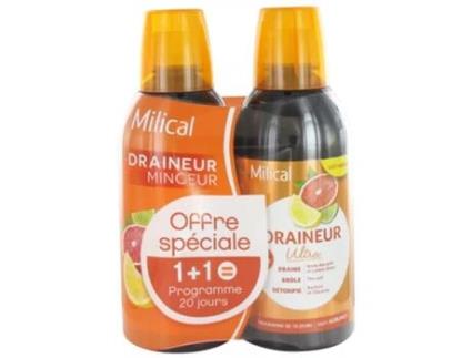 Escorredor Ultra Emagrecedor Lote de 2 X 500 Ml Sabor: Cítrico MILICAL