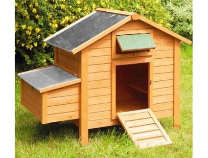 Gallinero Island Premium para 6-8 gallinas - Nido con dos compartimentos y acceso desde el exterior