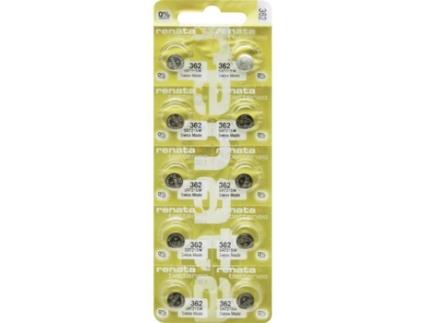 RENATA 362 Silver Oxide Button Cell Battery 24 Mah 1 55 V 10 Pcs