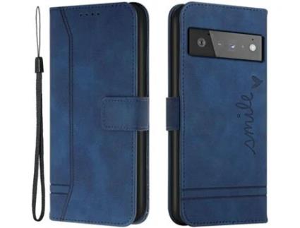 Capa Google Pixel 6 HFS-HOUSE Motif Smile (Azul)