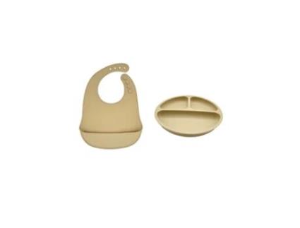 Prato De Jantar Para Crianças Em Silicone Com Ventosa Peça Única De Silicone Para Alimentos LMWT