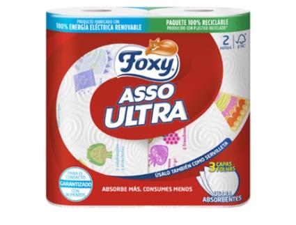 Rolo de Cozinha 2 Folhas Ultra Absorvente FOXY