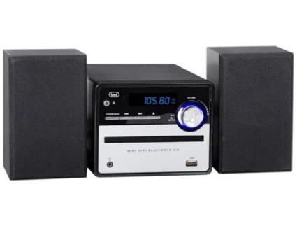 Mini sistema de música TREVI Hcx 10F6 para uso doméstico 20 W preto prateado