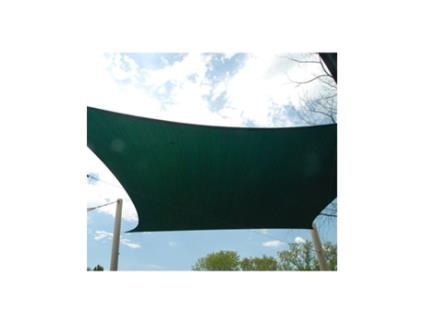 Toldo Vela Quadrado Verde 150 gr./m2 5 x 5 metros