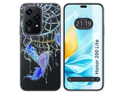 Capa Lite Design Penas para Honor, Huawei 200 Lite 5G TUMUNDOSMARTPHONE Silicone Multicor