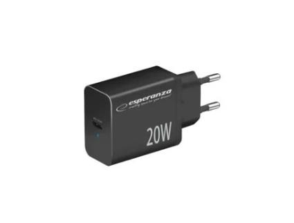 Carregador de Parede ESPERANZA EZC104K (Preto - Tomada EU)