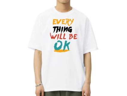 T-Shirt de Homem VREEL Pintada Algodão Branco (S)