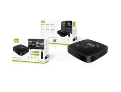 Box Tv Android 10.0 Até 4K 64Gb Rom 4Gb Ram com Visor Frontal Led GREEN LYCA G-1325 Preto .