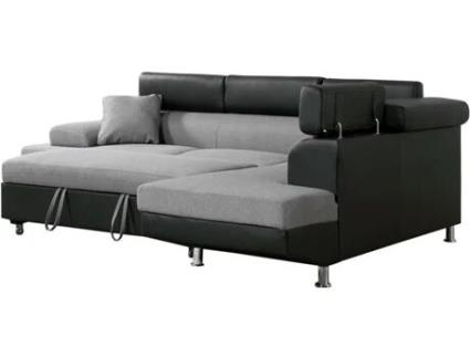 Sofá HABITAT ET JARDIN Sophia luxe   Preto (269x82 cm - Madeira e Contraplacado)