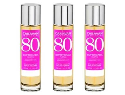 3X Perfume Feminino Nº80 150Ml CARAVAN