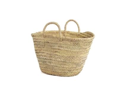 Bolsa de praia cesta alcofa palma com alças bolsa fibra natural com alças pita 44x34x24cm COSHANO