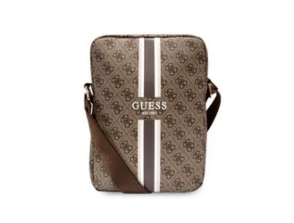 GUESS Saco a Tiracolo de 10'' Modelo Stripe 4G Castanho