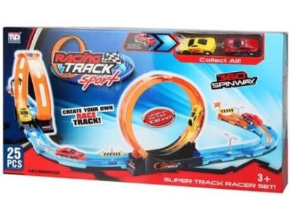 Pista Double Loop SPEEDRACER com 2 Viaturas