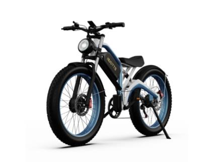 Bicicleta Elétrica N26 Motor Duplo 750W*2 48V/20Ah Autonomia 120Km Pneus 26 Polegadas Branco com Azul DUOTTS