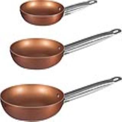 Conjunto de Frigideiras  Cobre Alumínio (3 pcs)