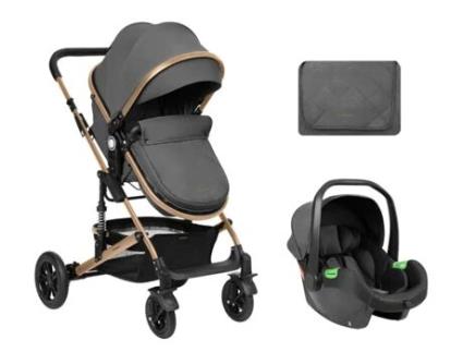 KIKKABOO - Carrinho de Bebé 3 em 1 com Assento Transformável Amaia Cinzento Escuro 2024 KIKKABOO Carrinho de Bebé 3 em 1 com Assento Transformável Amaia Cinzento Escuro 2024 KIKKABOO