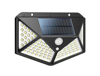 Aplique Solar VERK com Sensor de Movimento e Crepúsculo 100 Led