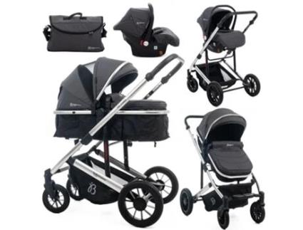 Carrinho de Bebé Trío 3 em 1 0-22 kg BEBELISSIMO Victoire Gray