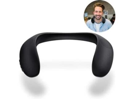 Alto-Falante Bluetooth Sem Fio de Pescoço Lxehs Preto TUSERXIN