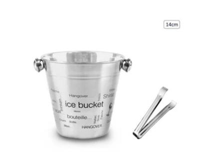 Balde Gelo Inox 14Cm C/Pinca 42902A ANITEX