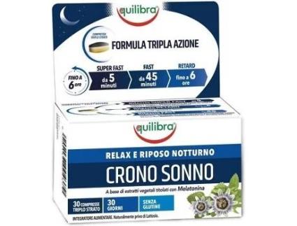 Suplemento Alimentar EQUILIBRA Cronógrafo De Sono De Camada Tripla (30 comprimidos)