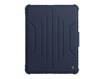 Capa ZRUXE para Ipad Pro 12.9 2022 / 2021 / 2020 / Air 2020 / Air 2022 Capa de Couro Multifuncional para Tablet com Compartimento para Caneta Azul