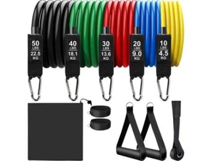 Treino de Força Flexível com 5 Níveis Diferentes para Pesos de Até 150 Libras 68 kg Perfeito para Trx Ou Academia em Casa Multicolorido. CHRONUS