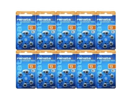 RENATA Za 13 60 Baterias para Aparelhos Auditivos 310 Mah 1 4 V