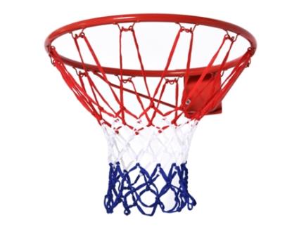 Cesta de Basquetebol Metal e Nylon Cor Vermelho Ø46X46 Cm HOMCOM