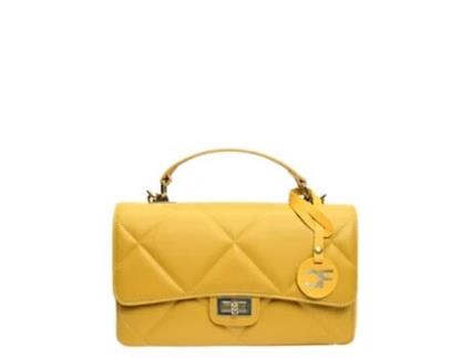 Mala de Mulher CARLA FERRERI Crossbody Cf Senape Pele Amarelo