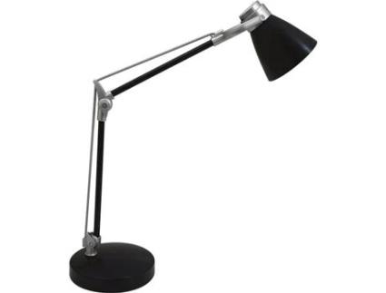 Candeeiro de Mesa Articulado Articulado 1Xe14 C.13 5Xl.36Xalt.Reg.Cm Preto FERRIMEX