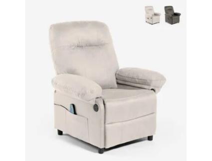 Cadeira de Relaxamento Reclinável com Massagem Usb e Apoio para Os Pés Noemi LE ROI DU RELAX