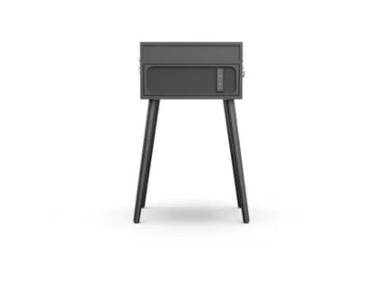 Plataforma Giratória de Vinil RYGHT Alto em Suportes Preto Alto-Falante Bluetooth Integrado