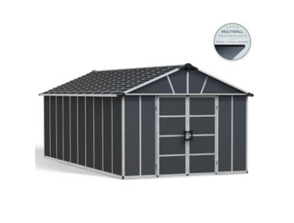 Abrigo CANOPIA BY PALRAM Casa Yukon 643x332x252 cm Cinzenta com Piso